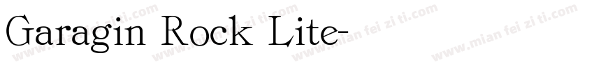 Garagin Rock Lite字体转换